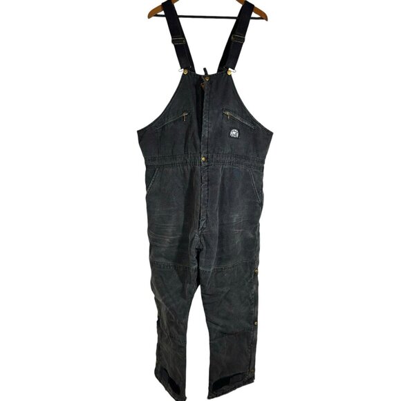 Key Polar King Quilted Insulated‎ Bibs Overalls Coveralls 42WX30 Grunge Vintage - Picture 1 of 6